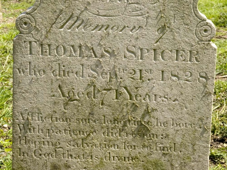 SPICER Thomas died 1828 aged 71 years